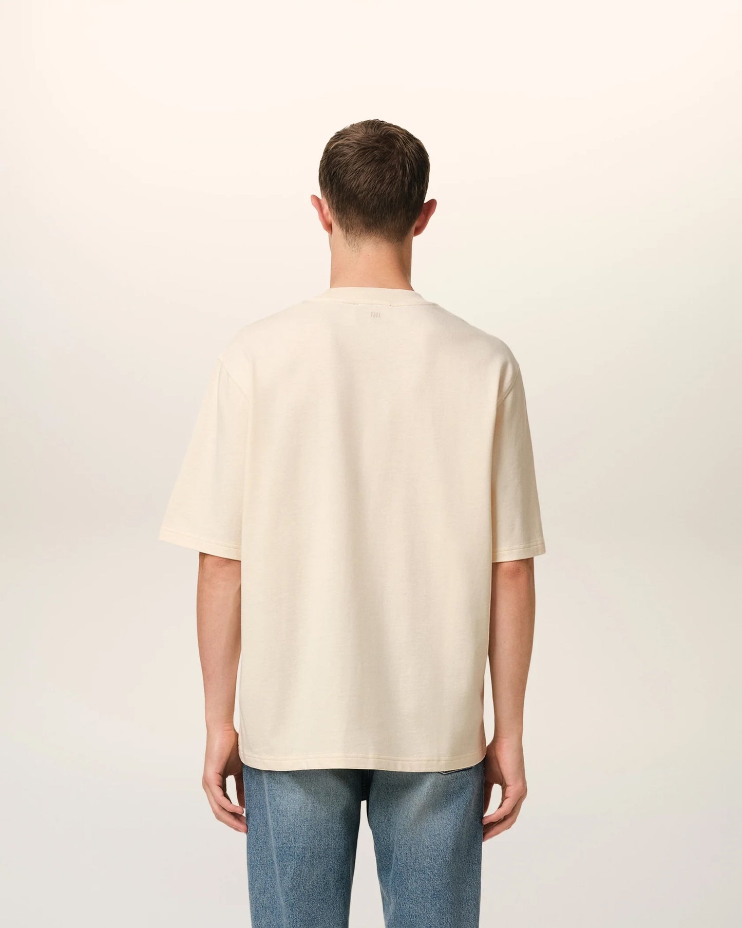 T-Shirt Patch Rouge "Ami de coeur" Beige