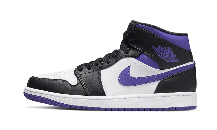 Air Jordan 1 Mid White Black Purple All You Need, photo 1