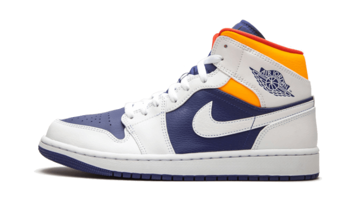 Air Jordan 1 Mid White Laser Orange Deep Royal Blue All You Need, photo 1