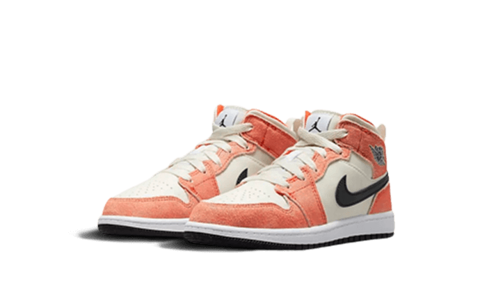 Air Jordan 1 Mid SE Orange Suede Enfant (PS) All You Need, photo 2