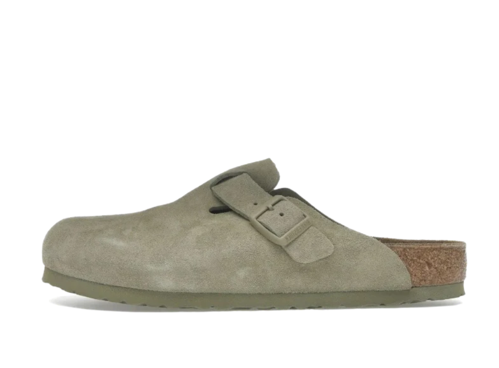 Boston Suede Leather Faded Khaki