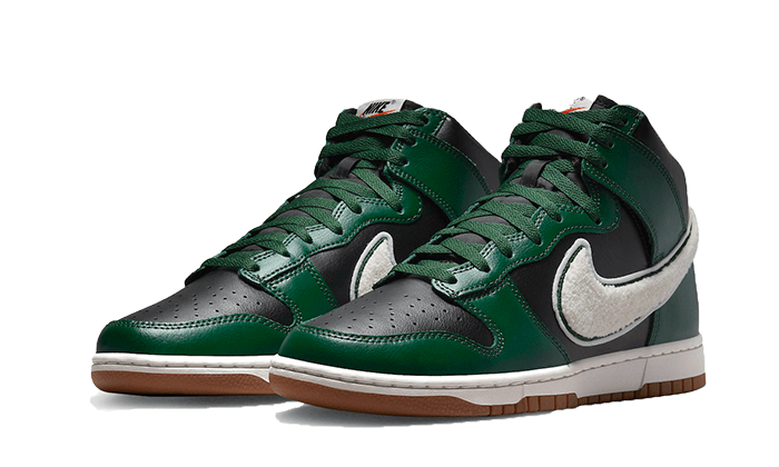 Dunk High Chenille Swoosh Black Green All You Need, photo 2