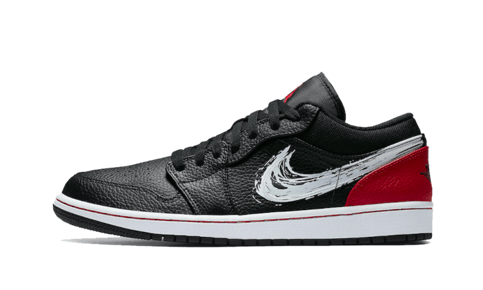 Air Jordan 1 Low Brushstroke Swoosh Black All You Need, photo 1