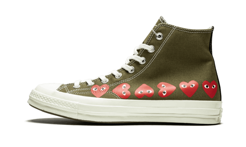 Chuck Taylor All-Star 70s Hi Comme des Garçons PLAY Multi-Heart Green All You Need, photo 1