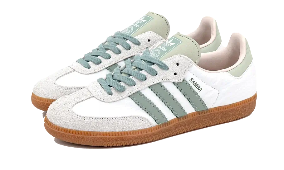 Samba OG Cloud White Silver Green All You Need, photo 2