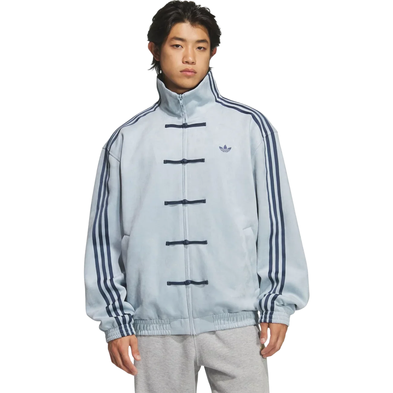Tang Track Jacket New Chinese Style Ash Grey Asia Sizing All You Need, photo 3