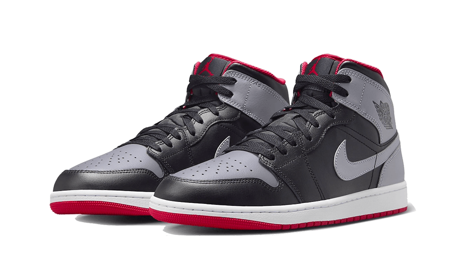 Air Jordan 1 Mid Black Grey Red All You Need, photo 2