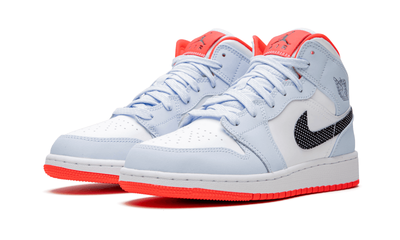 Air Jordan 1 Mid Half Blue Polka Dot Swoosh All You Need, photo 2