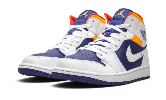 Air Jordan 1 Mid White Laser Orange Deep Royal Blue All You Need, photo 2