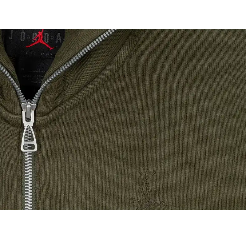 Air Jordan Travis Scott Full Zip Hoodie Olive All You Need, photo 4