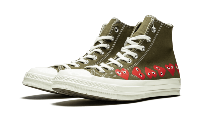 Chuck Taylor All-Star 70s Hi Comme des Garçons PLAY Multi-Heart Green All You Need, photo 2
