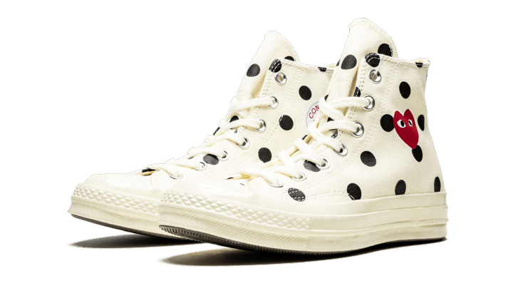 Chuck Taylor All-Star 70s Hi Comme des Garçons PLAY Polka Dot White All You Need, photo 2