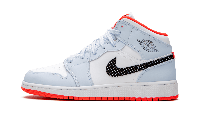 Air Jordan 1 Mid Half Blue Polka Dot Swoosh All You Need, photo 1